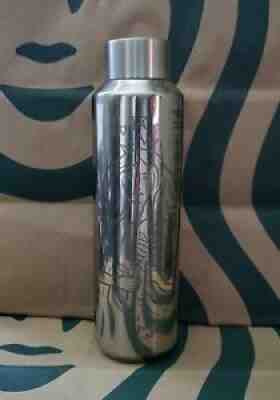 Starbucks Silver Stainless Steel 50th Anniversary Water Bottle 20 oz - Sold on eBay Sep 12, 2021 for $24.99