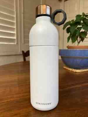 Starbucks Water Bottle Double Wall Stainless Steel 20oz White w/ Rose Gold Cap - Sold on eBay Sep 08, 2021 for $7.00