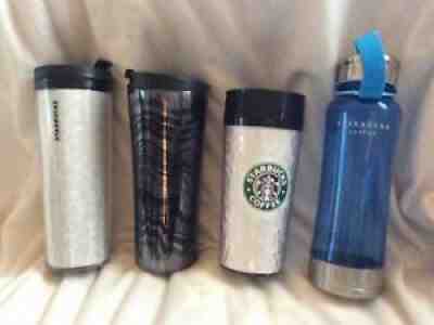 Starbucks Coffee LOT Of 4 Thermal Tumblers, Water Bottle - Sold on eBay Aug 08, 2021 for $14.75