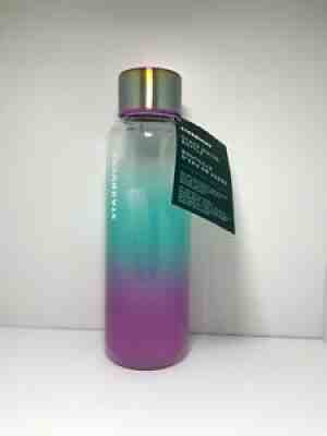 Starbucks 2021 Summer Ombre Purple & Teal 20 Oz. Glass Water Bottle - Sold on eBay Aug 21, 2021 for $29.99