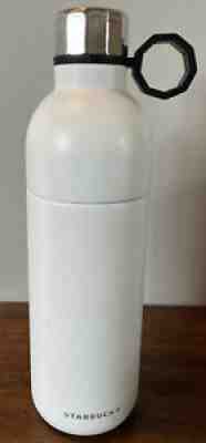 Starbucks White Matte Stainless Steel Water Bottle 20 Fl Oz Silver Cold Lid - Sold on eBay Jul 26, 2021 for $7.99
