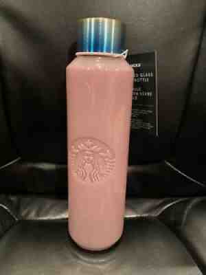 Starbucks NEW Summer 2021 Rose Pink Recycled Glass Water Bottle Iridescent Cap - Sold on eBay Jul 27, 2021 for $48.00