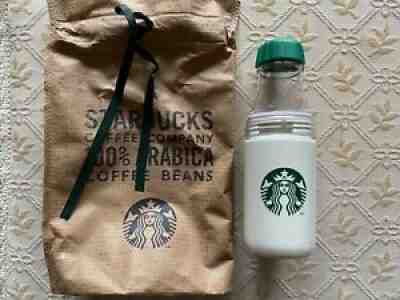 Starbucks White & Green Logo Siren Sunny Water Bottle w/ Green Cap Brand New - Sold on eBay Aug 15, 2021 for $49.99