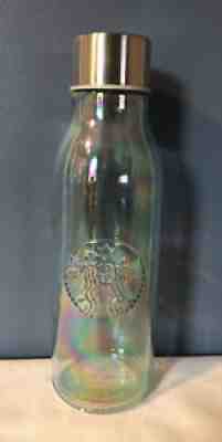 STARBUCKS Holiday 2019 Iridescent Rainbow Recycled Glass Water Bottle 20oz - Sold on eBay Jul 19, 2021 for $20.00