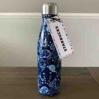 Starbucks S'well Liberty of London Water Bottle 17 oz MARKY PAISLEY Blue Swell - Sold on eBay Aug 03, 2021 for $29.99