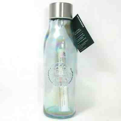 NEW 2019 Starbucks Iridescent Recycled Clear Glass Cold Drinks Water Bottle 20oz - Sold on eBay Aug 18, 2021 for $52.94