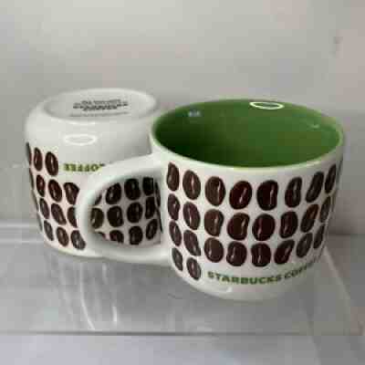 2 STARBUCKS Bone China COFFEE BEANS Mugs 2009 Green Inside EUC Cocoa Tea - Sold on eBay Sep 05, 2021 for $19.95