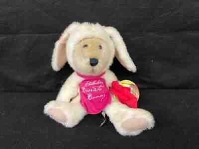 Starbucks Coffee Bunny Bear Bearista Barista with Pink Apron 1998 Easter