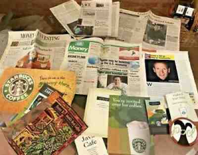 1998-2007 STARBUCKS Memorabilia & Articles About Howard Schultz Article 17 pcs - Sold on eBay Jul 24, 2021 for $22.00