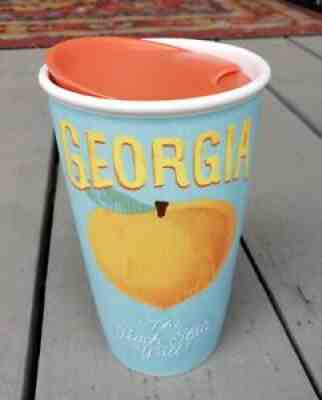 Starbucks GEORGIA The "Peach State" Y'all ! Ceramic 12 oz Coffee Travel Tumbler - Sold on eBay Jul 02, 2021 for $59.00