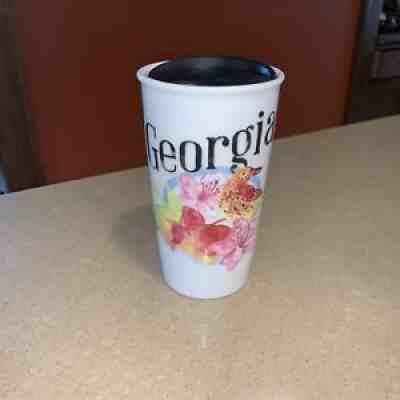 Starbucks Coffee Georgia Ceramic Tumbler Lid Double Wall Traveler 12 Oz Cup New - Sold on eBay Aug 30, 2021 for $45.00