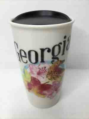 Starbucks Georgia Ceramic Tumbler Travel Coffee Tea Mug 12 Fl Oz Bird Flowers - Sold on eBay Jun 18, 2021 for $39.77