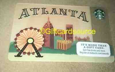 STARBUCKS US GIFT CARD ATLANTA (GEORGIA) NO VALUE 2014 NEW #6099 - Sold on eBay Jul 13, 2021 for $5.99