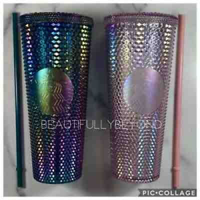 Starbucks Singapore Oil Slick AND Sakura Studded Tumbler Set - Rare! NWT! - Sold on eBay Aug 15, 2021 for $162.50