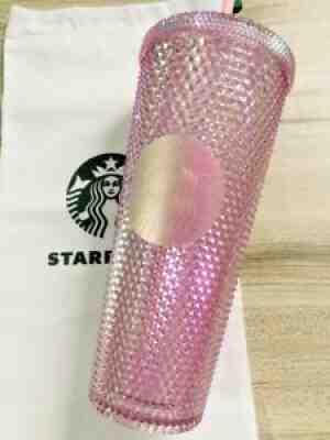 RARE STARBUCKS TUMBLER BLING CRYSTAL PINK SAKURA COLD CUP STUDDED 24oz. - Sold on eBay Aug 10, 2021 for $119.00