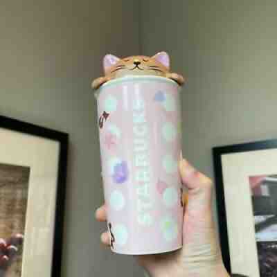 New China Starbucks 2021 Pink Sakura Cap Pop Double Wall 12oz Coffee Water Mug - Sold on eBay Aug 09, 2021 for $82.99