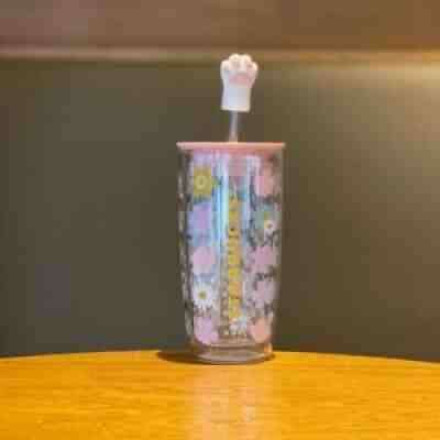 Starbucks 473ml/16oz Flower Cap Glass Cup with Straw – Ann Ann Starbucks