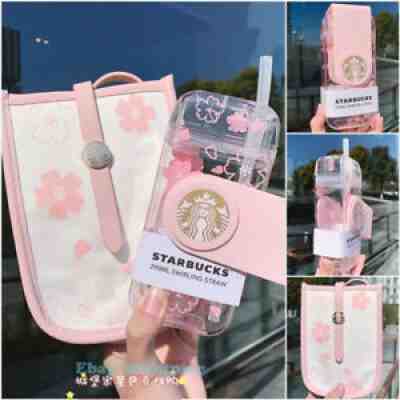 Starbucks 2021 China Pink Sakura Straw Cup 360 Rotating Tumbler With Bag 10oz - Sold on eBay Jul 18, 2021 for $71.99