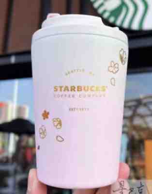 Starbucks China 2021 Sakura Flowers Pink Gradient 13oz Stainless Table Cup - Sold on eBay Jun 16, 2021 for $59.99
