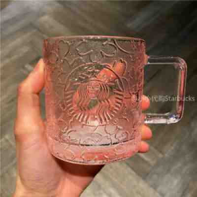 New China Starbucks 2021 Pink Sakura Cherry Hide & Seek 10oz Glass Mug - Sold on eBay Jun 21, 2021 for $59.99