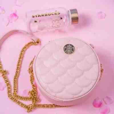 New China Starbucks 2021 Pink Sakura 11oz Glass Cup With Round Chain Bag - Sold on eBay Jul 17, 2021 for $59.99