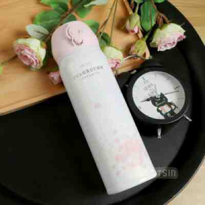 Starbucks Thermos Pink Sakura Stainless Steel Water Bottle 500ml Girl Gift - Sold on eBay Jul 10, 2021 for $49.99