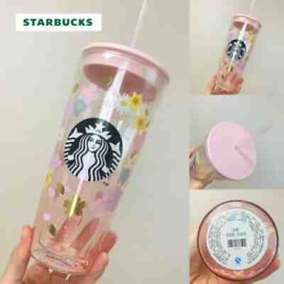 2021 NEW Starbucks Pink Sakura Straw Cup Double Glass Cup Tumbler 20oz See Video - Sold on eBay Aug 12, 2021 for $48.99
