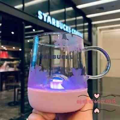 2020 China Starbucks Pink Sakura Glitter LED 12oZ Glass Cup - Sold on eBay Jul 17, 2021 for $43.99