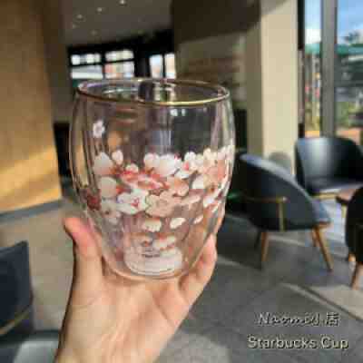 Starbucks Japanese Sakura season gold double-layer heat insulation glass cup NEW - Sold on eBay Jul 20, 2021 for $39.99