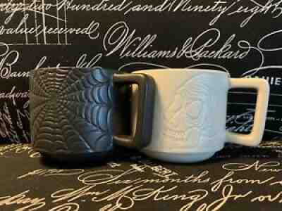 Halloween Starbucks WHITE Skull & BLACK Spider Web Mug Cup 12oz SET!! 2019 NWT - Sold on eBay Aug 30, 2021 for $55.99