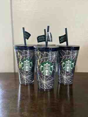 Starbucks Limited Edition Halloween 2021 Glow in the Dark Spider Webs Tumbler ð??¸ - Sold on eBay Sep 12, 2021 for $55.00