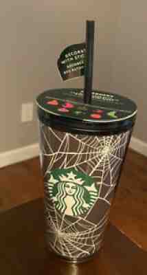 Starbucks 2021 LTD Halloween Fall Cup Spider Web 16oz Glow In Dark! New - Sold on eBay Sep 08, 2021 for $44.99