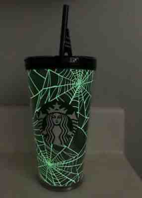 Starbucks LTD Edition Halloween 2021 Glow in the Dark Spider Webs 16 Oz Tumbler - Sold on eBay Sep 04, 2021 for $40.98