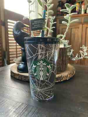 Starbucks Halloween 2021 Glow In The Dark Spider Web Cold Cup 16oz - Sold on eBay Sep 09, 2021 for $40.00