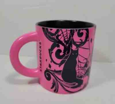 Starbucks Halloween Mug 14 oz black cat spider neon pink limited 2021 New - Sold on eBay Sep 12, 2021 for $39.99