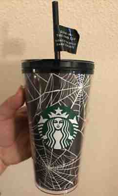 New Starbucks 2021 Halloween Glow In The Dark Spider Web Cold Cup 16oz - Sold on eBay Sep 13, 2021 for $39.99