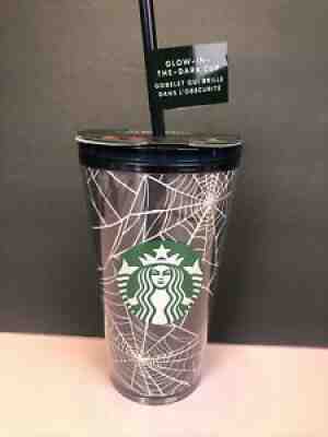 2021 STARBUCKS HALLOWEEN Spider Webs GLOW IN THE DARK TUMBLER 16 Oz ð??¸ð??¸ New - Sold on eBay Sep 07, 2021 for $39.00