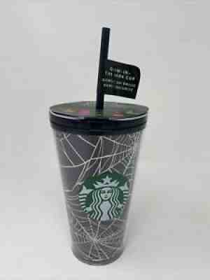 Starbucks Halloween 2021 Glow In The Dark Spider Web Cold Cup 16oz Fall Rare - Sold on eBay Sep 09, 2021 for $35.00