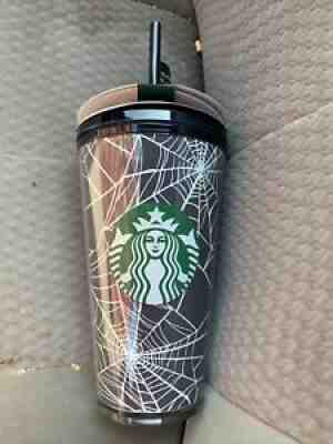 STARBUCKS SPIDER WEB GLOW IN THE DARK 16 Oz TUMBLER HALLOWEEN FALL 2021 IN HAND! - Sold on eBay Sep 12, 2021 for $34.95