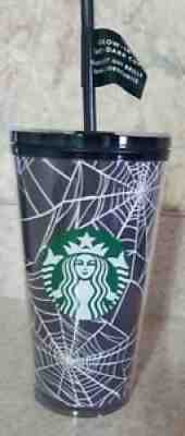 LIMITED EDITION Starbucks Halloween 2021 GlowInTheDark Spider Web Cold Cup 16oz - Sold on eBay Sep 12, 2021 for $31.00