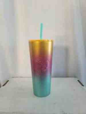 Starbucks Cup Mexico Ombre 24oz Tumbler Stainless Steel Summer Rainbow Sherbet - Sold on eBay Jun 22, 2021 for $78.00