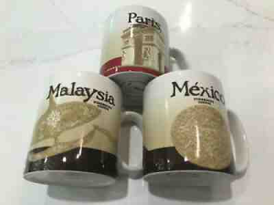 Starbucks Global Icon 16oz Mugs; Discontinued. Malaysia, Mexico & Paris - Sold on eBay Jun 21, 2021 for $50.00
