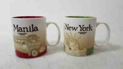 Starbucks MANILA & NEW YORK Global Icon City Series Mugs - Sold on eBay Aug 27, 2021 for $28.00