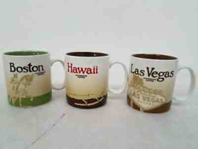 Starbucks Global Icon Series Boston Las Vegas Hawaii Mugs - Sold on eBay Aug 23, 2021 for $29.27