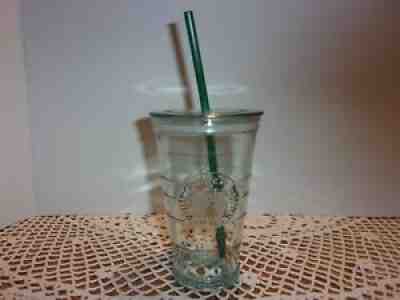 Starbucks 16 oz Green Recycle Clear Glass Tumbler New Straw Made In Spain Rare - Sold on eBay Jun 25, 2021 for $17.00