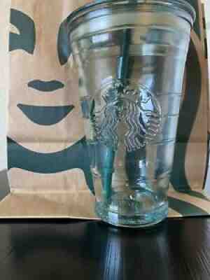 Starbucks 16 oz green recycle clear Glass Tumbler New Straw Made In Spain Rare - Sold on eBay Jun 28, 2021 for $20.00