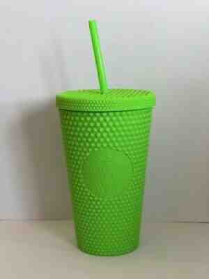 Starbucks Fall 2021 Neon Green 16oz Studded Cold Cup - Sold on eBay Aug 12, 2021 for $70.00