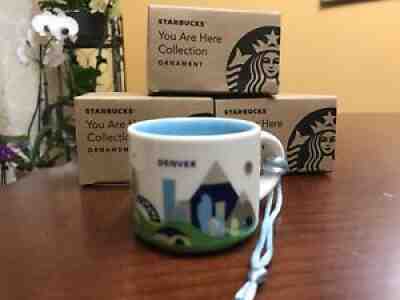 Starbucks Coffee DENVER You Are Here(YAH) Ornament Mug Espresso Shot 2oz. NIB - Sold on eBay Jun 26, 2021 for $18.00