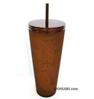 Starbucks Pike Place Amber Siren Soft Touch Plastic Cold Cup Tumbler 24 oz - Sold on eBay Sep 08, 2021 for $53.95