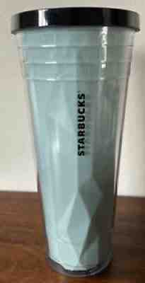 Starbucks 2012 24oz Venti Blue Teal Geo Chiseled Plastic Double Wall Tumbler - Sold on eBay Aug 08, 2021 for $6.99